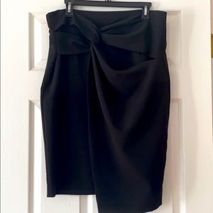 Halogen Twist Front Faux Wrap Pencil Skirt
